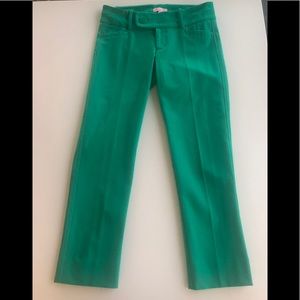 Lilly Pulitzer Green Stretch Capri Pants